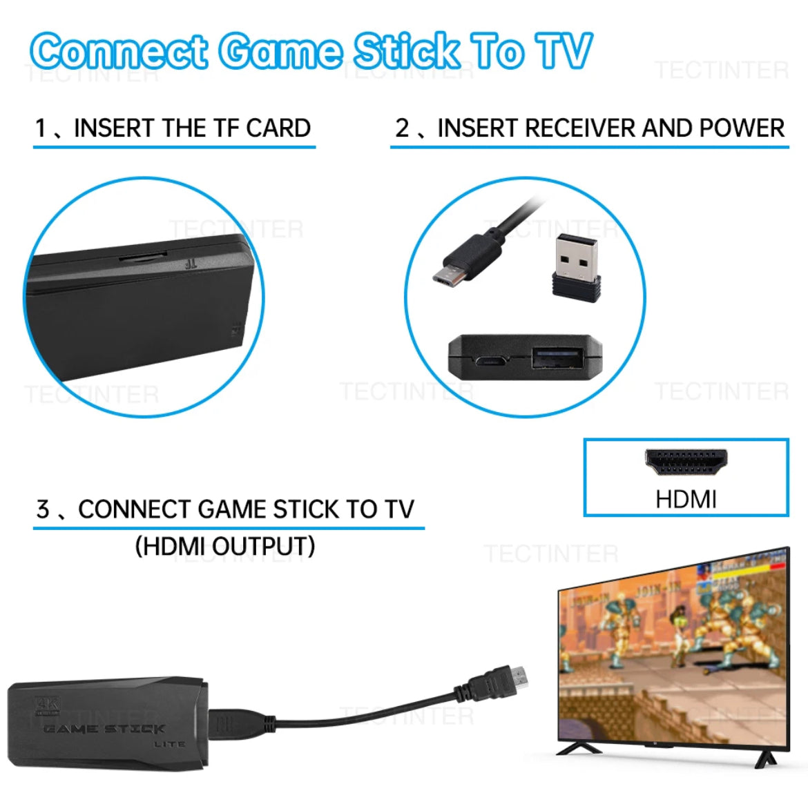 CONSOLA VIDEO JUEGOS 4K 2 CONTROLES NEGR