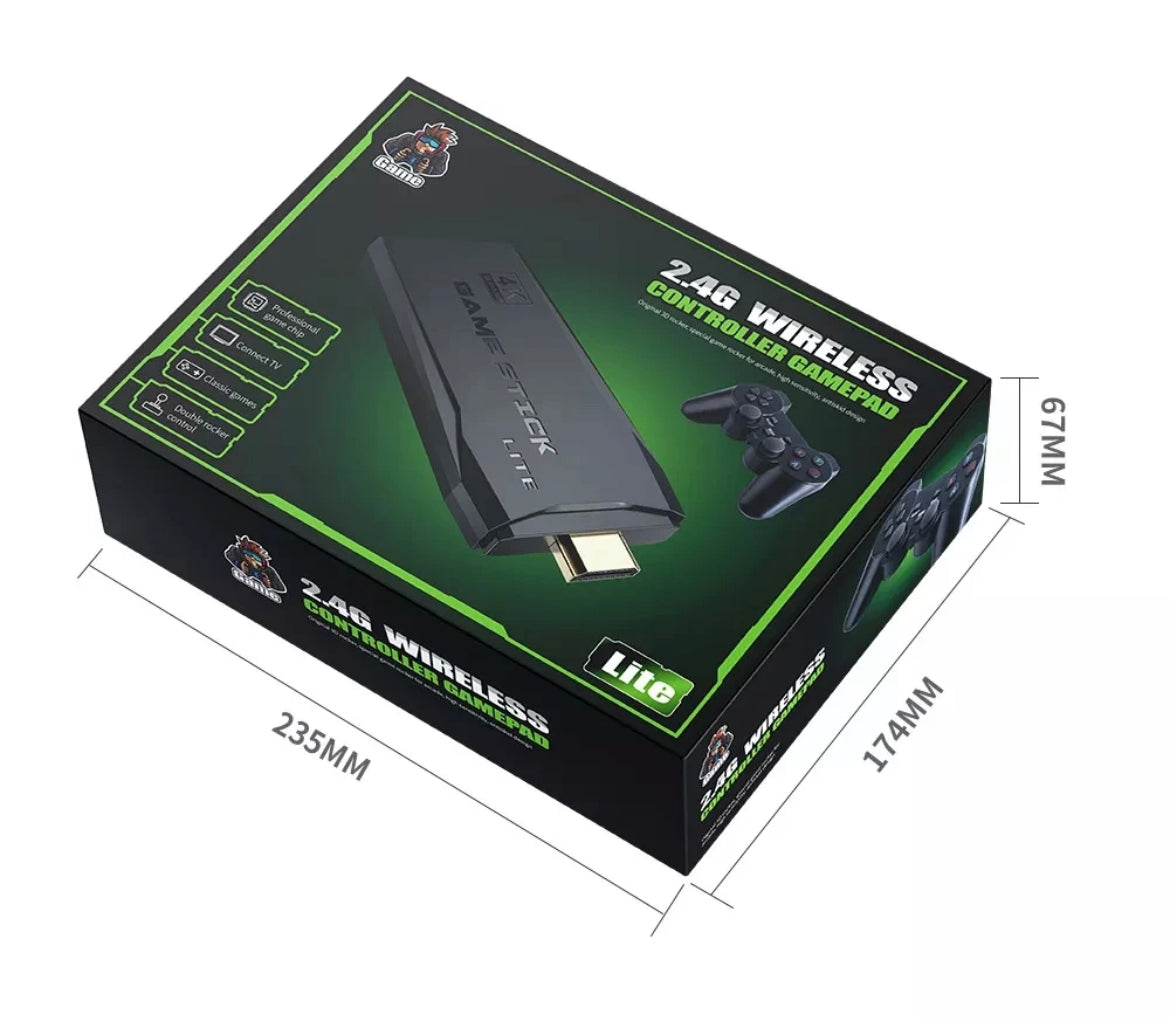 CONSOLA VIDEO JUEGOS 4K 2 CONTROLES NEGR