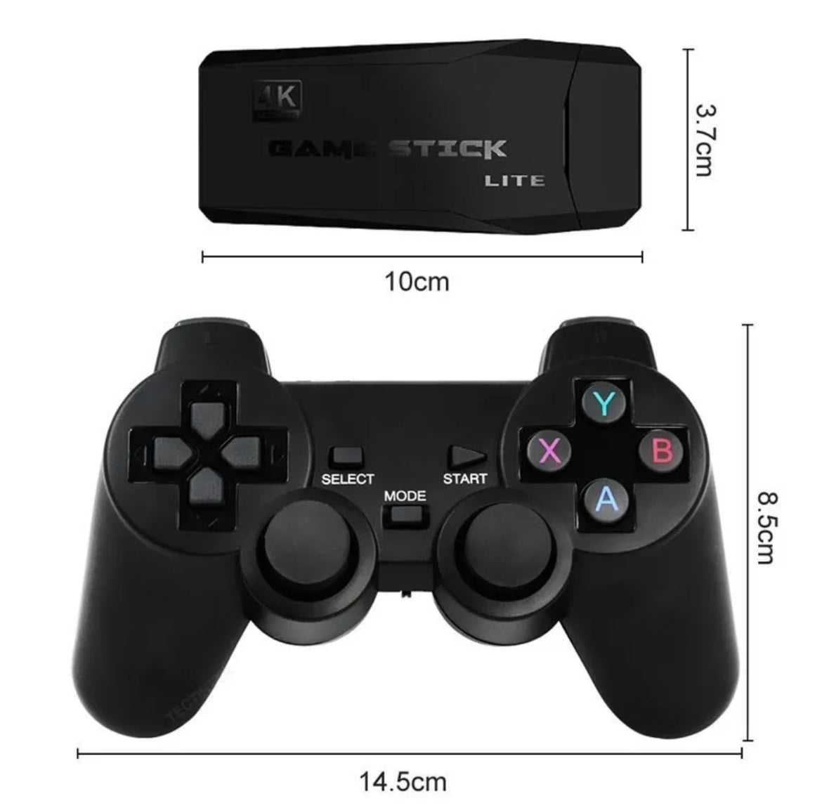 CONSOLA VIDEO JUEGOS 4K 2 CONTROLES NEGR