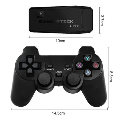 CONSOLA VIDEO JUEGOS 4K 2 CONTROLES NEGR