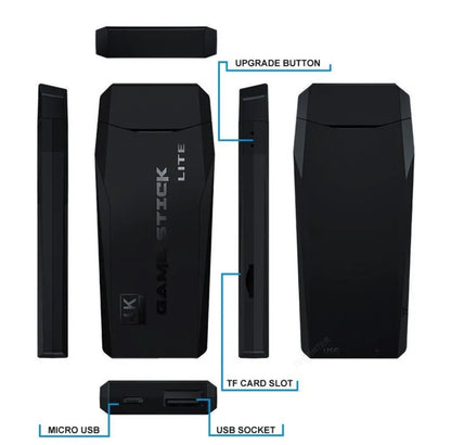 CONSOLA VIDEO JUEGOS 4K 2 CONTROLES NEGR